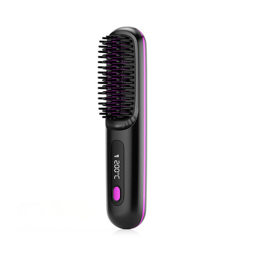 Brosse Lissante Sans Fil Rechargeable — Céramique & Écran LCD