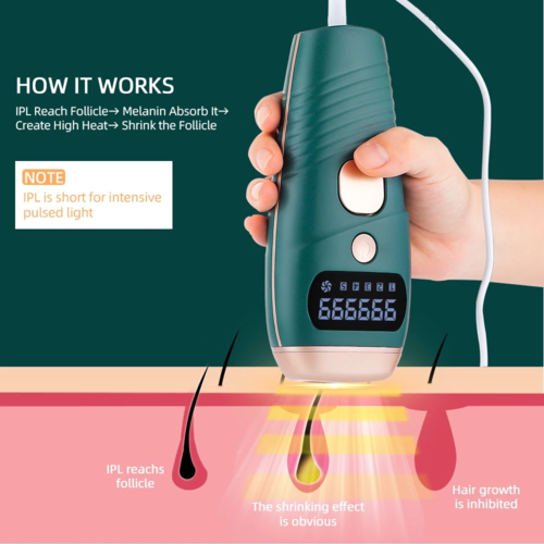 Epilateur IPL Laser Indolore — 999 999 Flashs, Epilation Définitive à Domicile