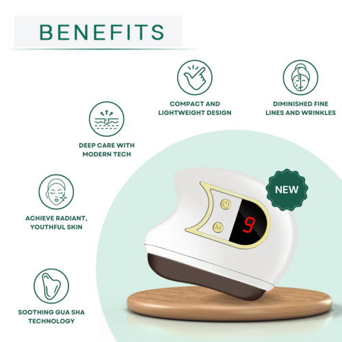 Coffret Beauté 3-en-1 — Lift, Sculptez & Éclatez | LED, Gua Sha Électrique & Microcourant